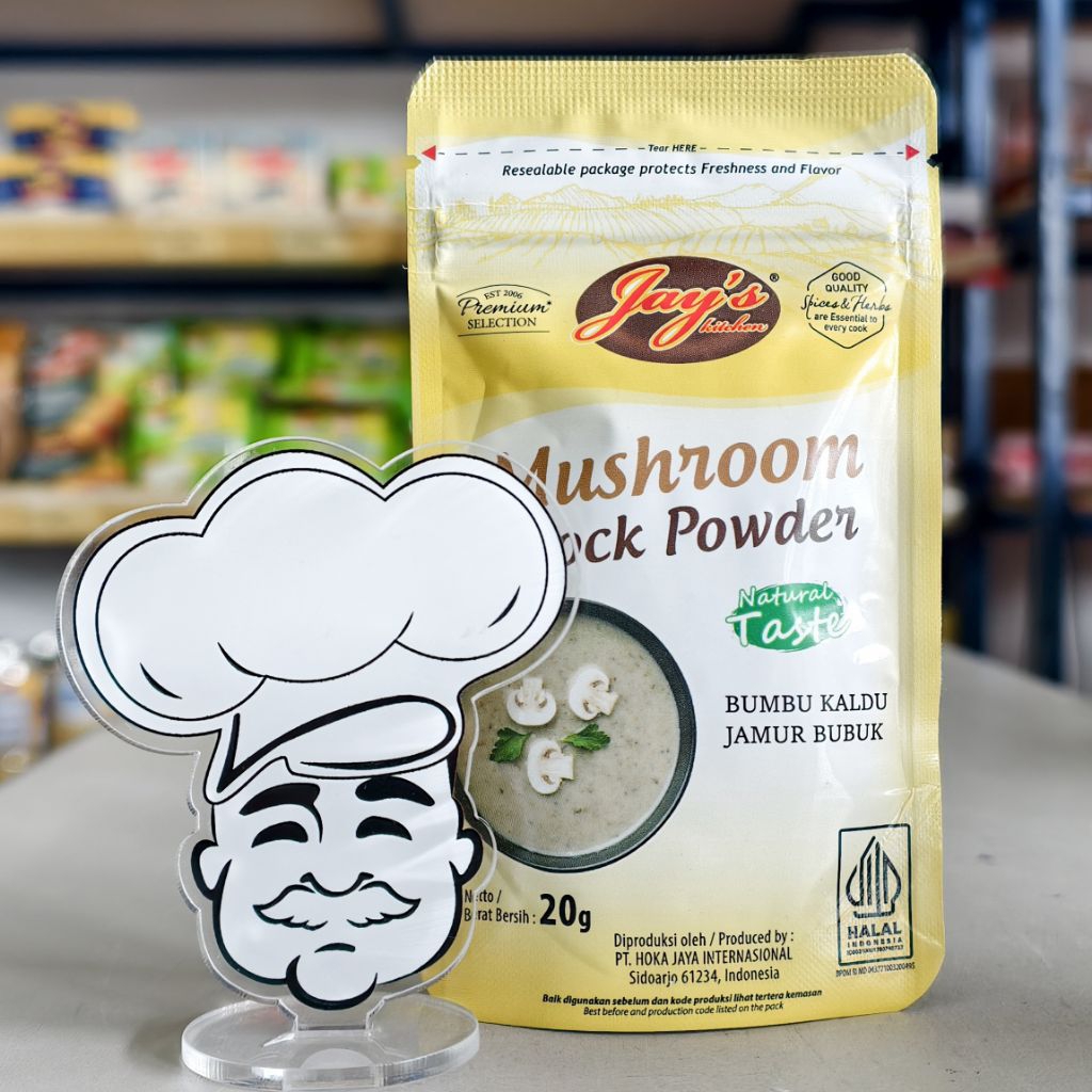 

Jay's Mushroom Stock Powder 20Gr / Jays Kaldu Jamur Bubuk 20Gr