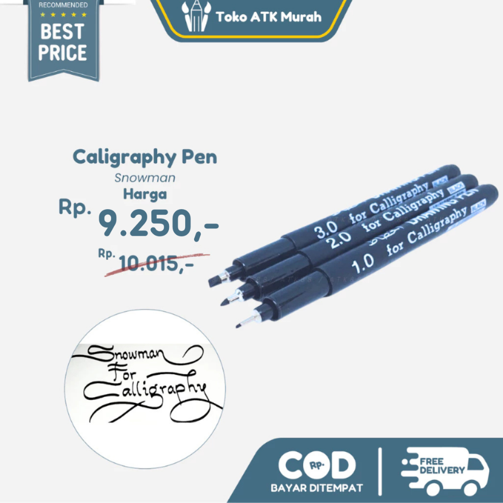 

Pulpen Kaligrafi Snowman 1.0 / 2.0 / 3.0 mm – Drawing Pen For Calligraphy