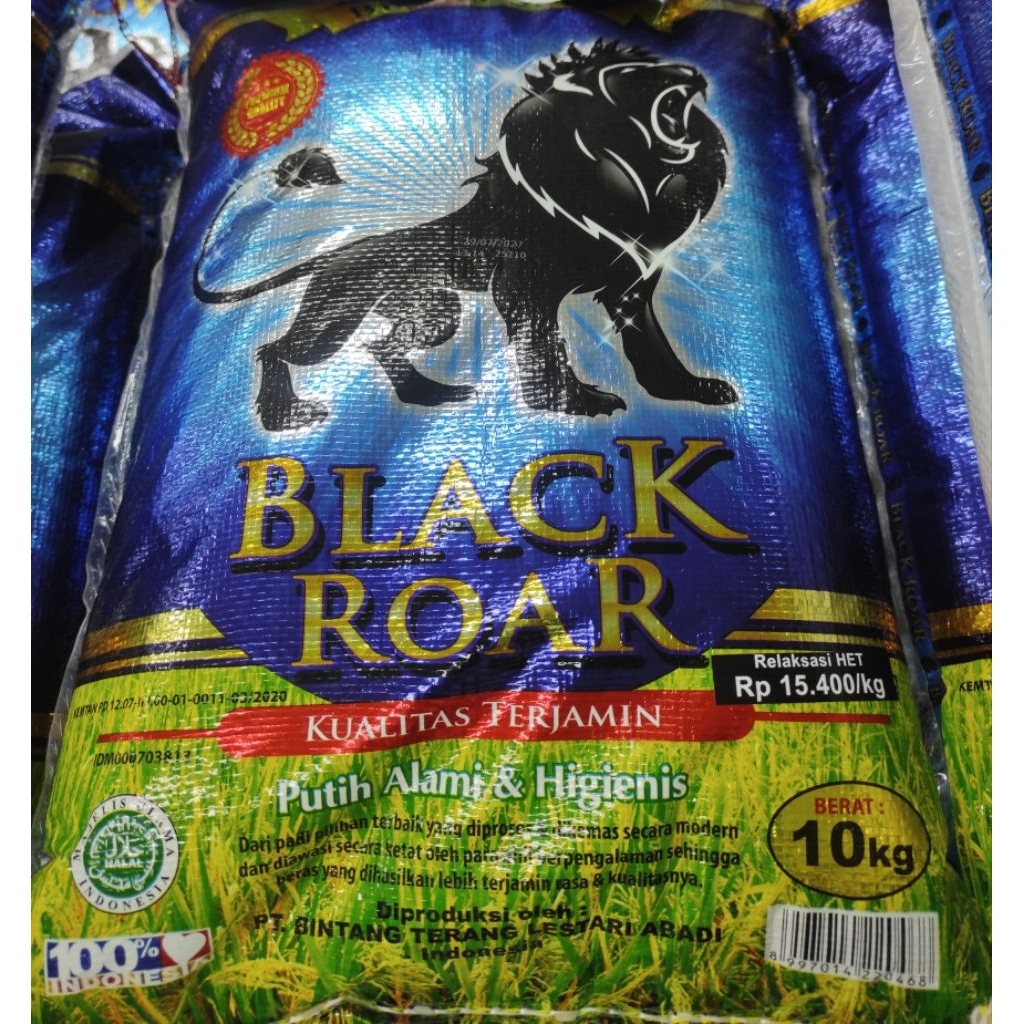 

Beras putih premium Black Roar 10kg