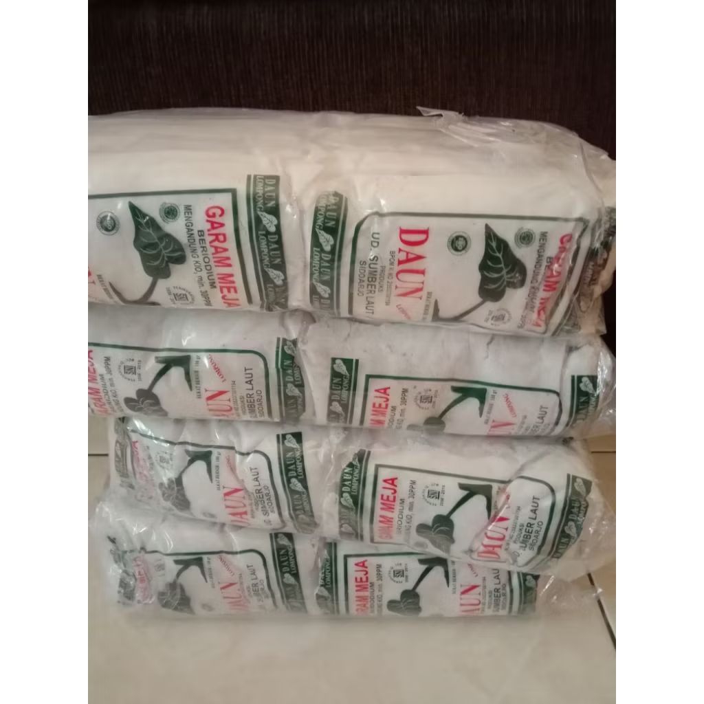 

Garam Halus Beryodium Cap Daun Lompong 100 Gram,1 Bal Isi (20 Bungkus)-Kualitas Terjamin Dan Harga Terjangkau