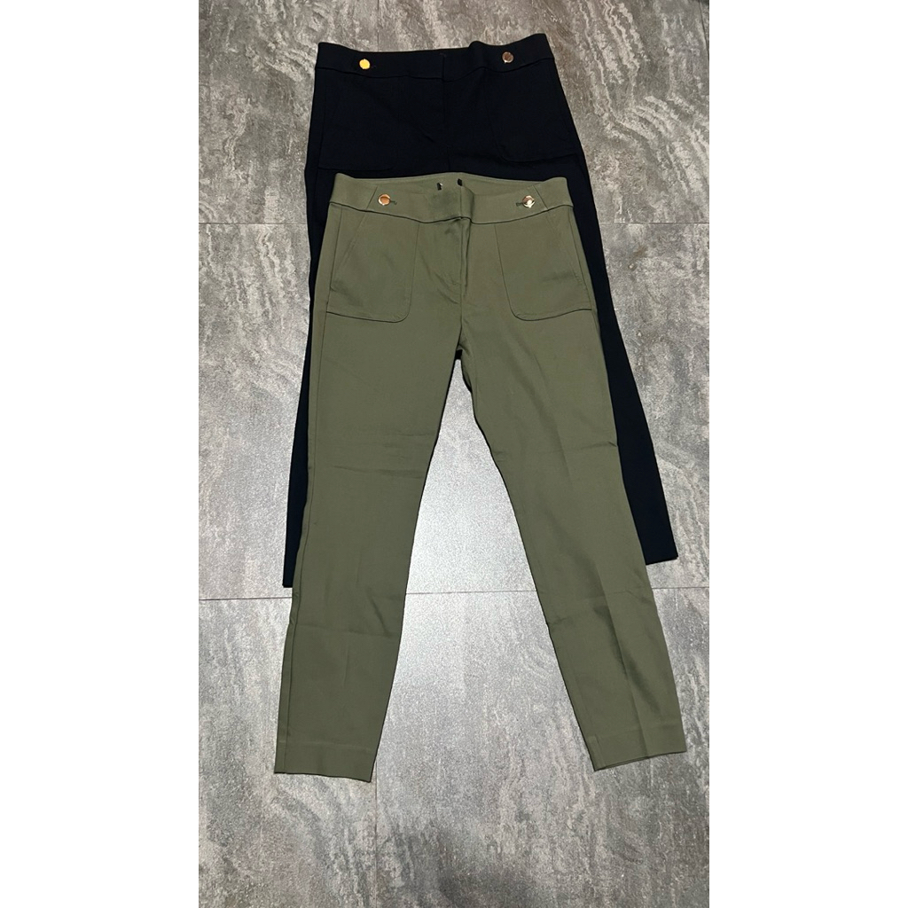 [ LF 27 ] SIZE KECIL BUTTON GOLD SKINNY PANTS LOFT CELANA PENSIL