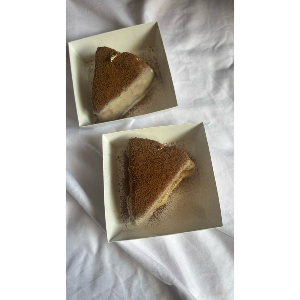 

Mochi choco basque cheese cake slice | Keikeuri