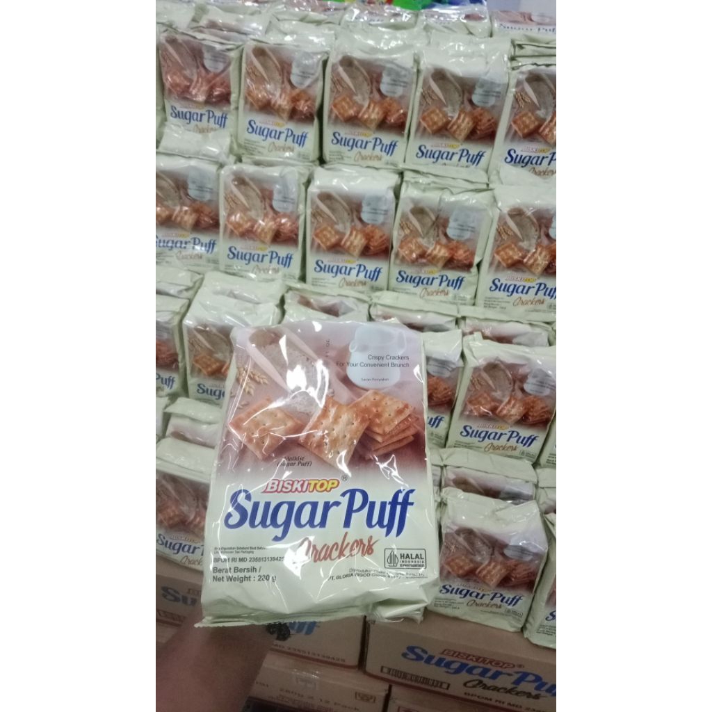 

BISKITOP Sugar puff Crackers 280g biskuit isi 6 pack/ setengah karton lebih murah