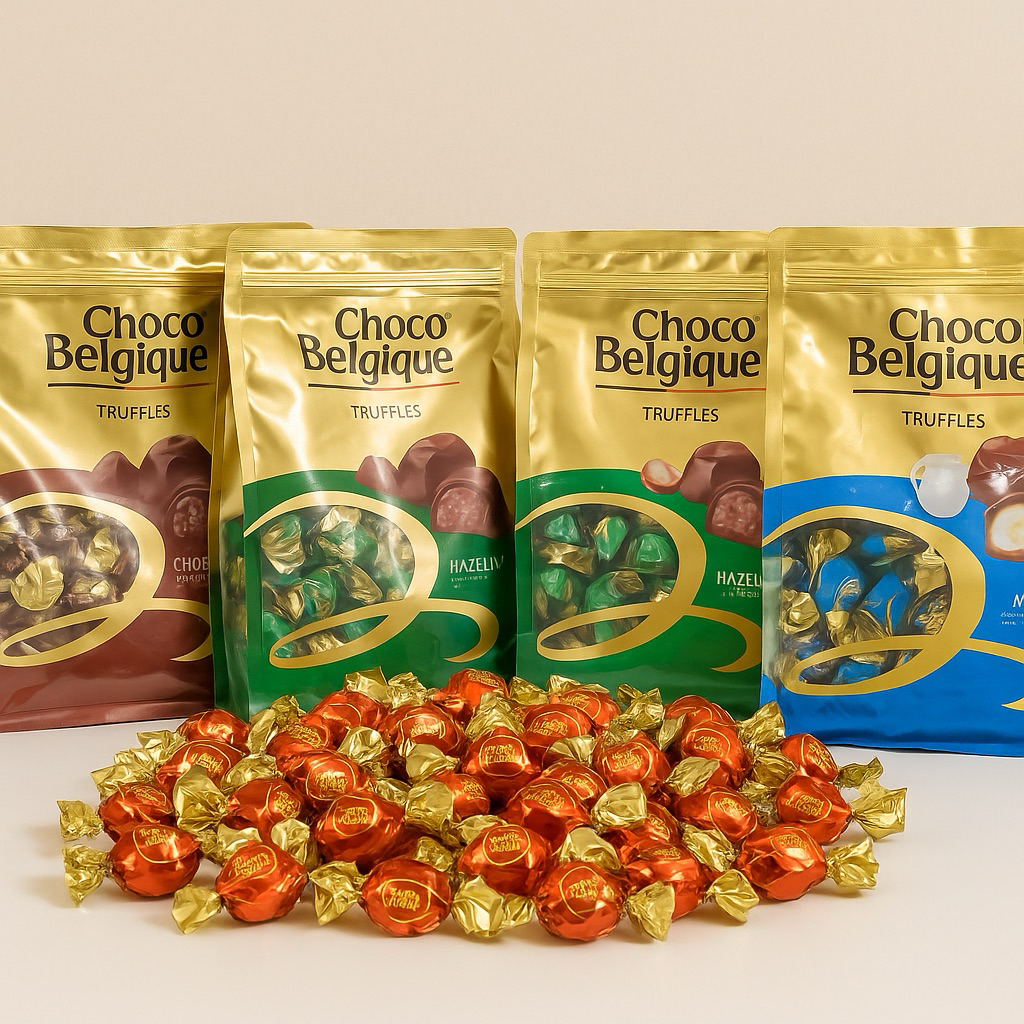 

READY Coklat truffles Belgique 1000 gram (hazelnut & chocolate) exp april 2026