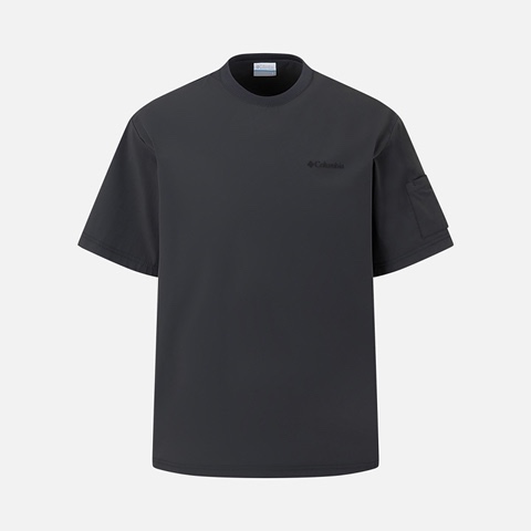 Baju Boxy Columbia Male John Dash Woven Crew Shirt Big Size Black