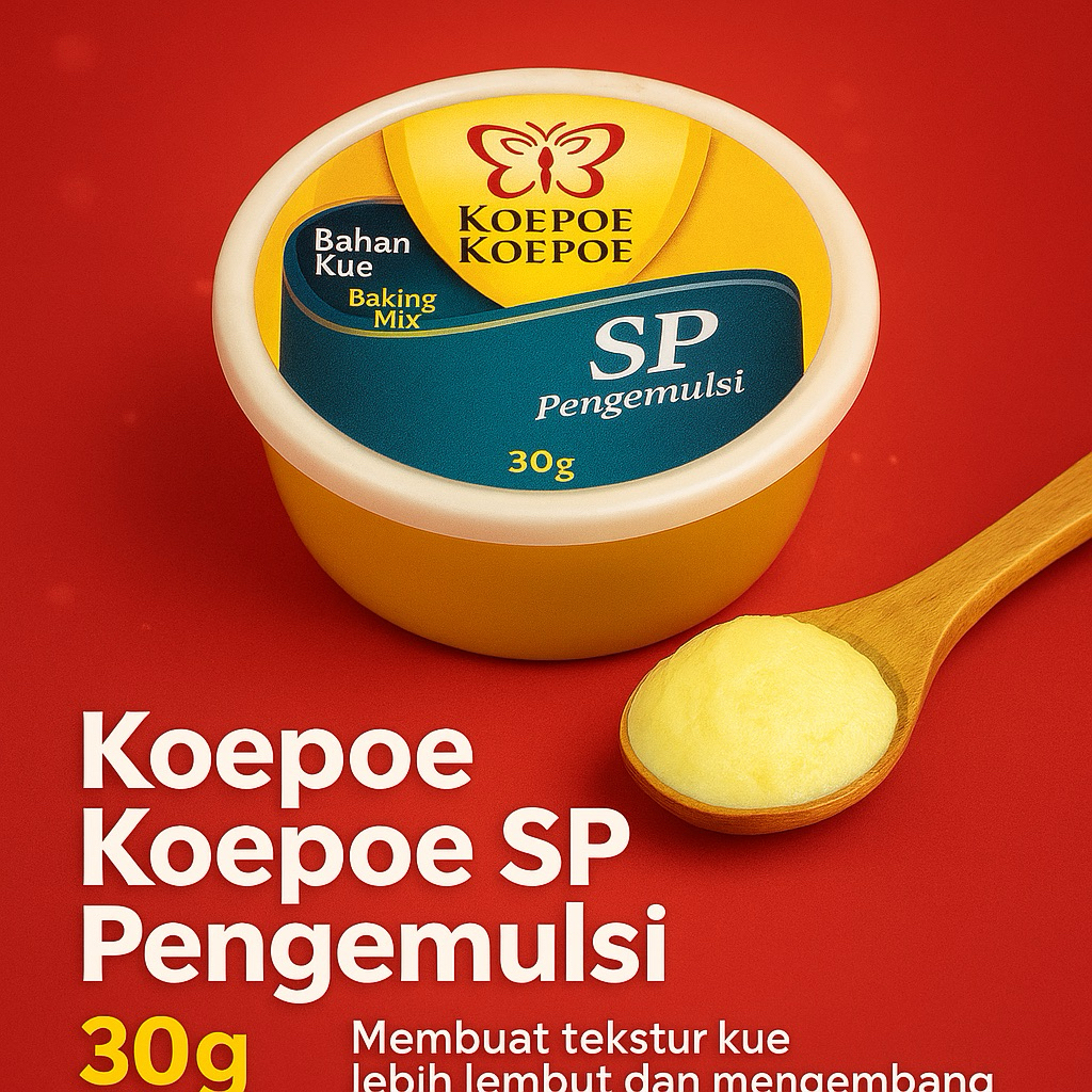 

Koepoe Koepoe SP Pengemulsi 30g – Hasil Kue Lembut & Mengembang Sempurna