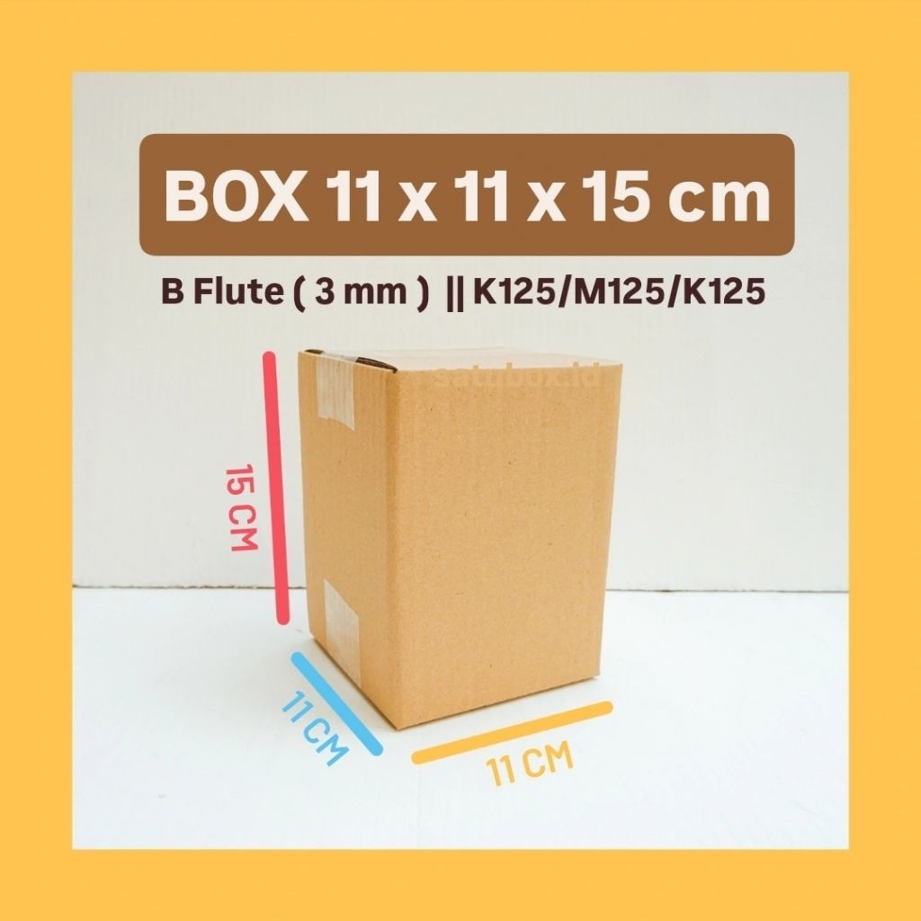 

kardus karton box polos uk. 11x11x15 cm, single wall tebal 3mm