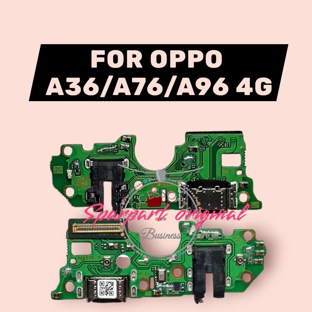 PAPAN CAS/KONEKTOR CAS OPPO A36/A76/A96 4G+IC MIC SET NEW