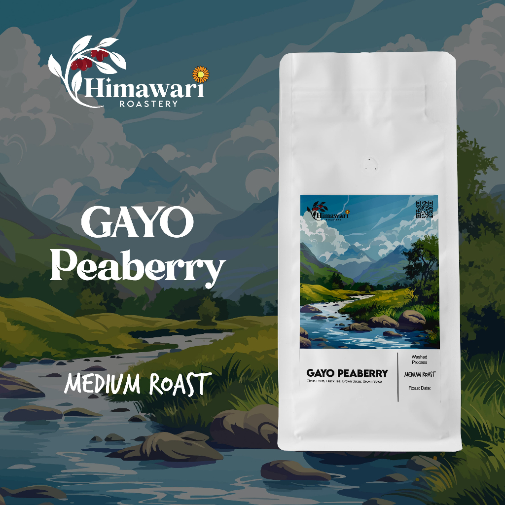 

Himawari Kopi Arabika Gayo Peaberry Washed Process Biji Kopi dan Bubuk Kopi