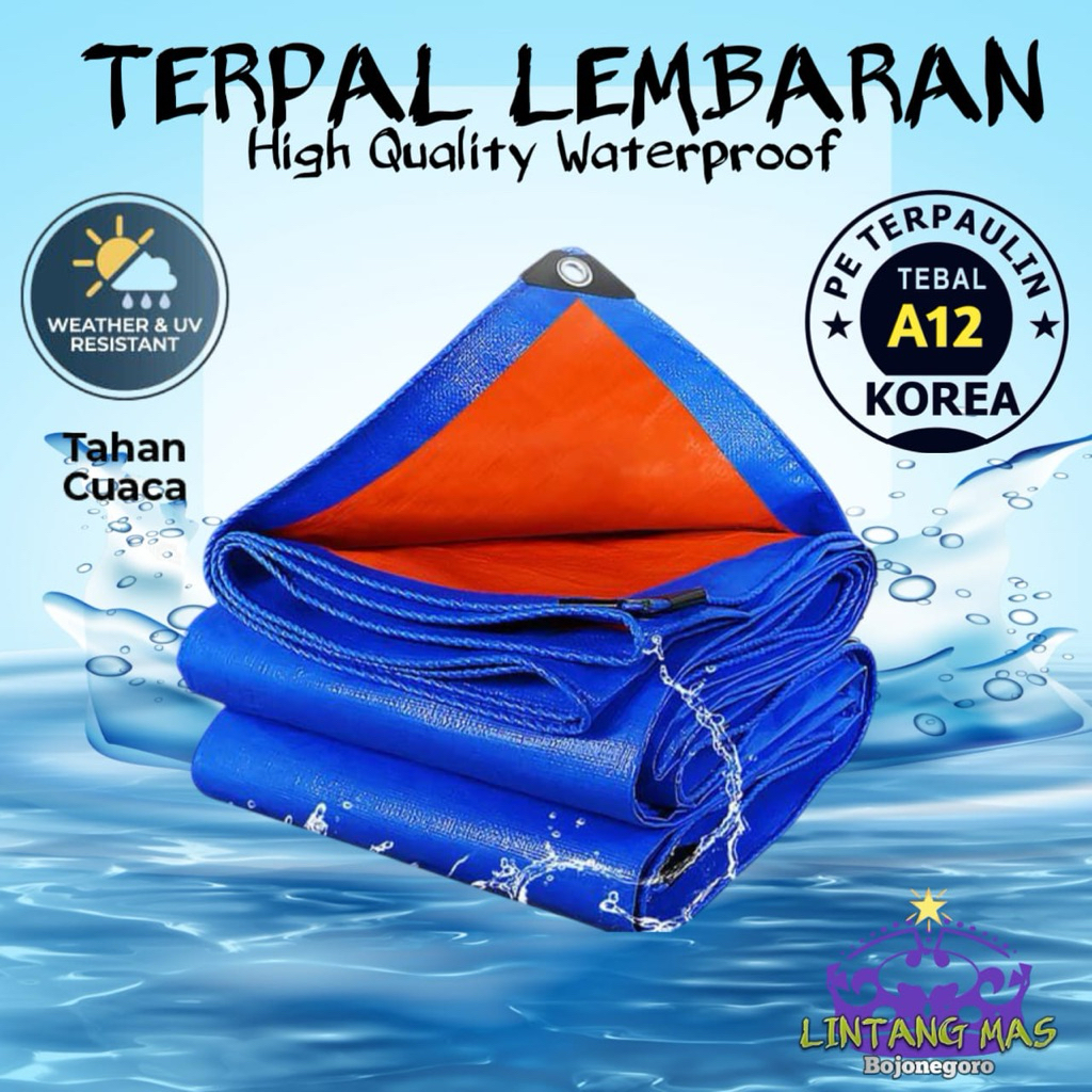 Terpal A8 A12 korean best quality waterproof ukuran besar 8x8 8x9 8x10