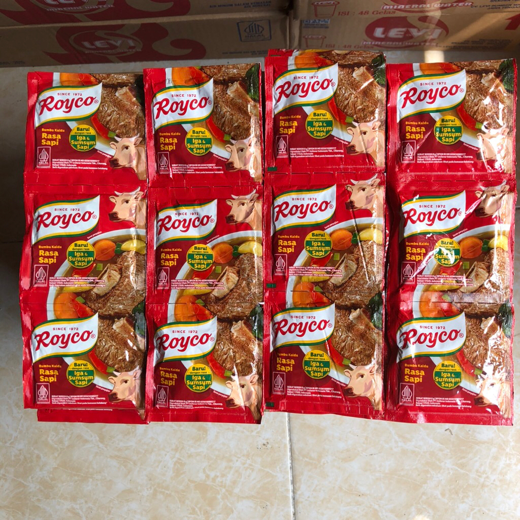 

Royco Sapi Ayam 1 Renceng Isi 12 pcs Bumbu Penyedap Masakan Royco Sachet 8g Murah Hemat