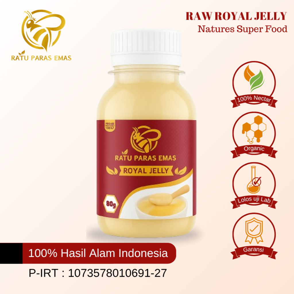 

Fresh Raw Royal Jelly Murni Lebah Pure Organic Natures Super Food Tanpa Campuran - Ratu Paras Emas