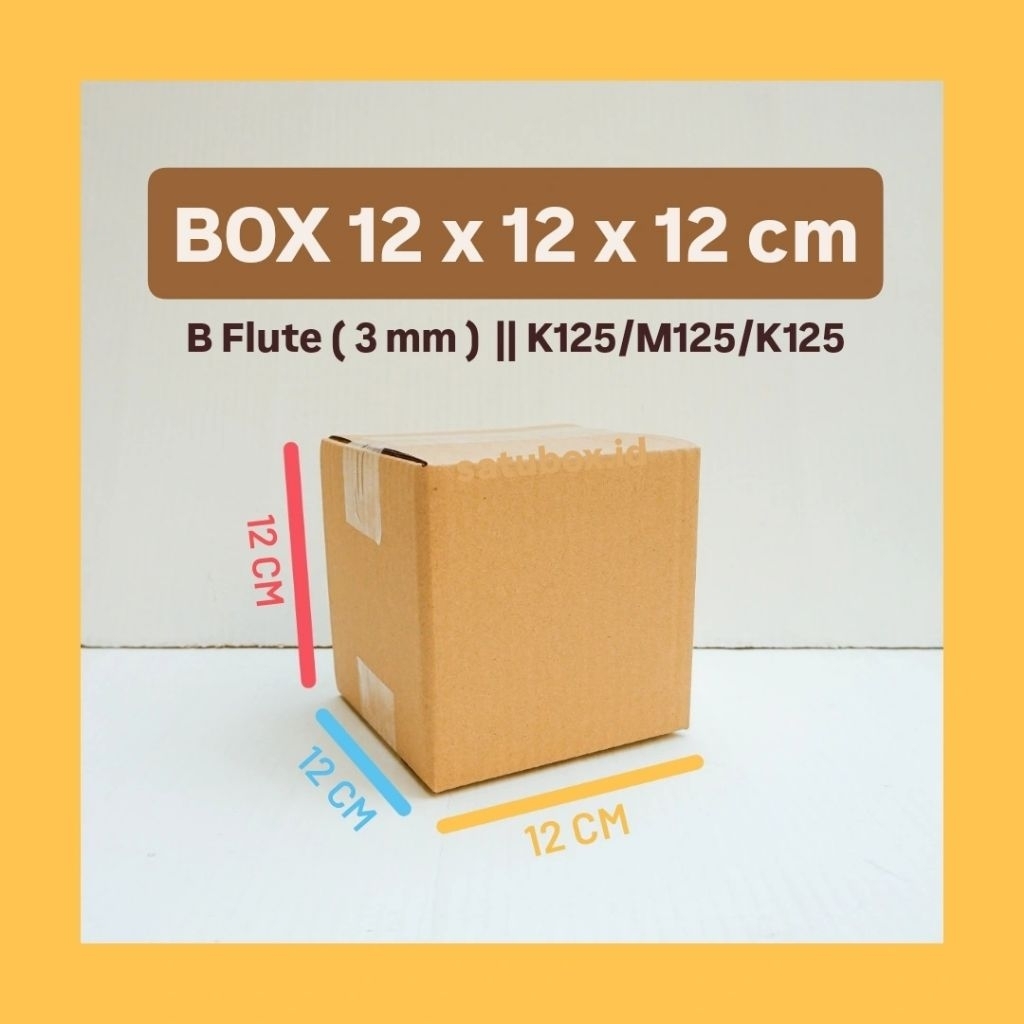

kardus karton box polos uk. 12x12x12 cm, single wall tebal 3mm