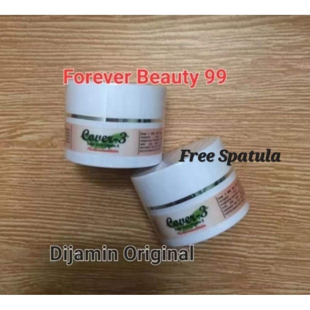 Cover-3 Solar Asta Cream Oil Free 50 Astaxanthin free Spatula - Sunblock SPF 50 cover 3