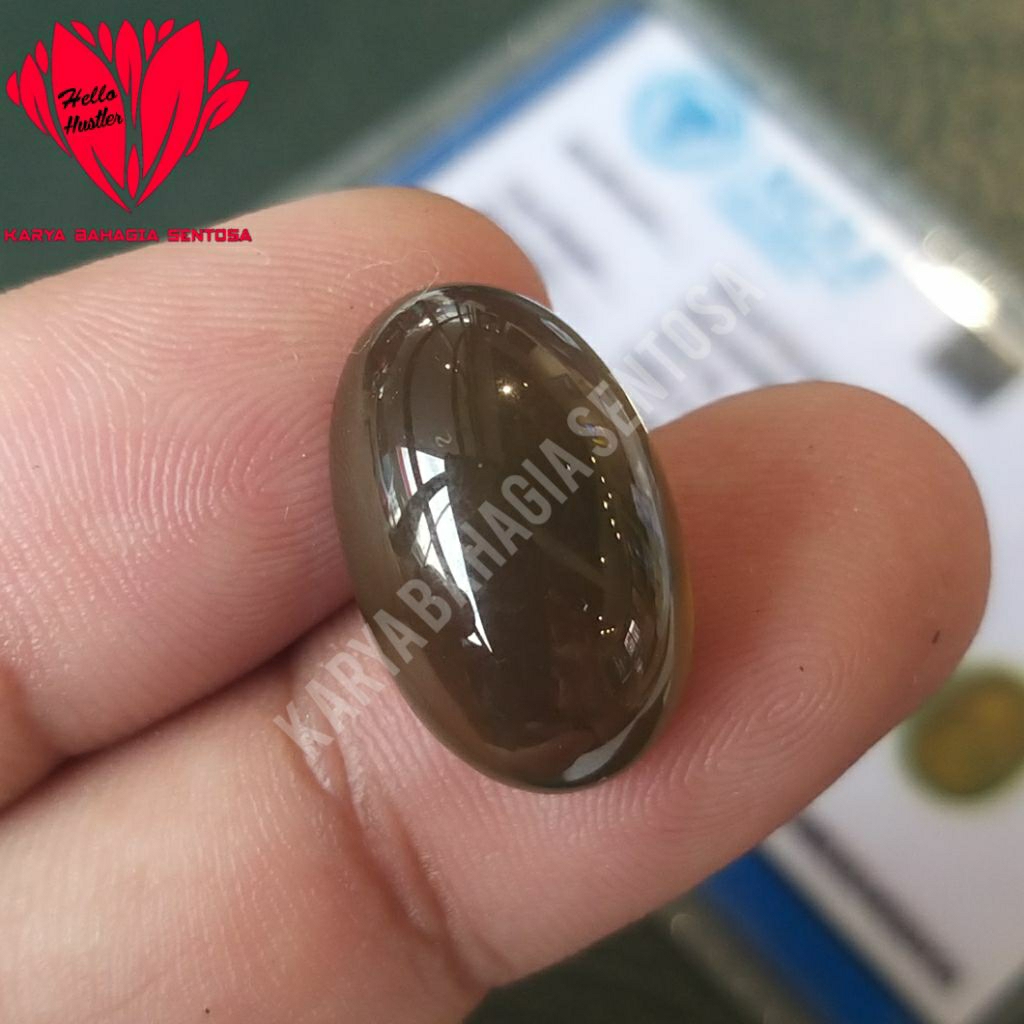 Aceh Selection Batu Permata Nusantara Natural Idocrase Solar Kopi Hitam Size Kantoran Siap Naik Ring