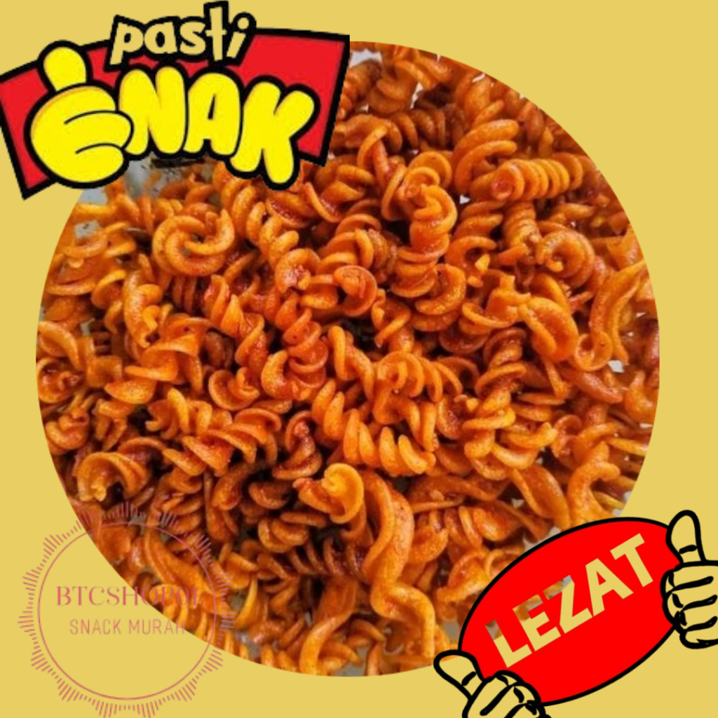 

PROMO MURAH! MAKARONI SPIRAL PEDAS MAKARONI KRITING PEDAS RENYAH MAKNYUS