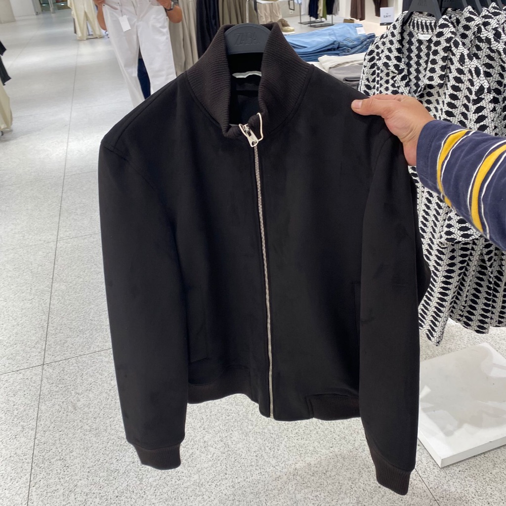 Jastipp. Jacket Bomber Suede Zipper Zara (Man)