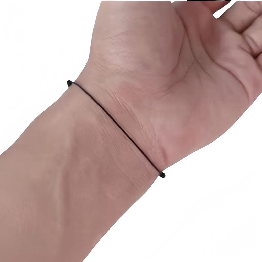 Gelang hitam polos superthin tipis 0,5 mm premium, gelang tali tipis, gelang hitam polos, gelang hit