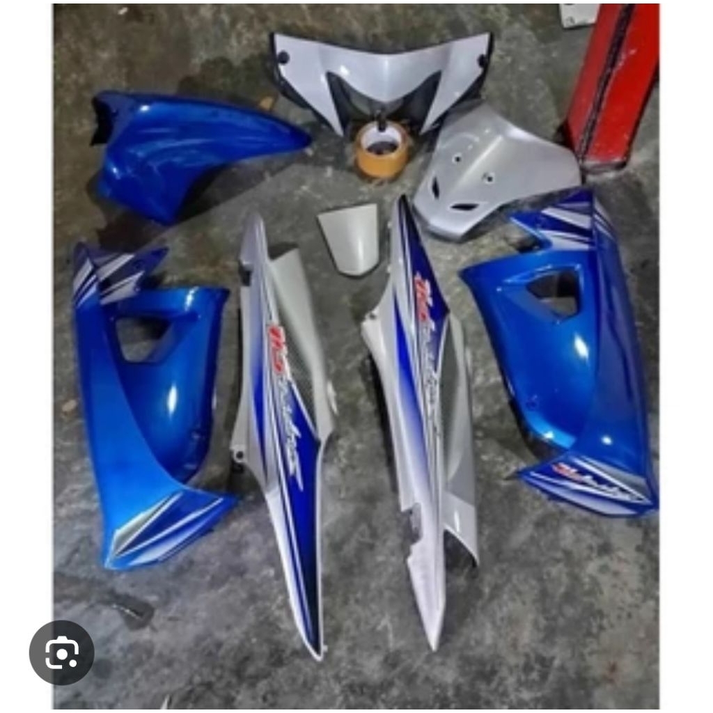 Body full set supra fit new warna biru