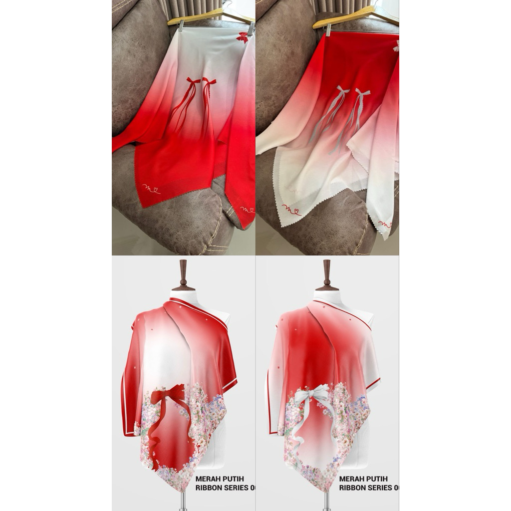 HIJAB MOTIF MERAH PUTIH HIJAB VOAL MERAH PREMIUM HIJAB KEMERDEKAAN HIJAB PALESTINA