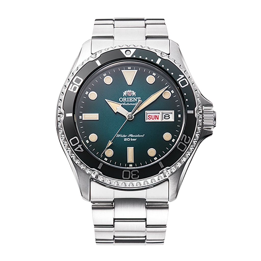 Jam Tangan Pria Orient Sports RA-AA0811E Automatic Mako IV Green Dial Stainless Steel Strap