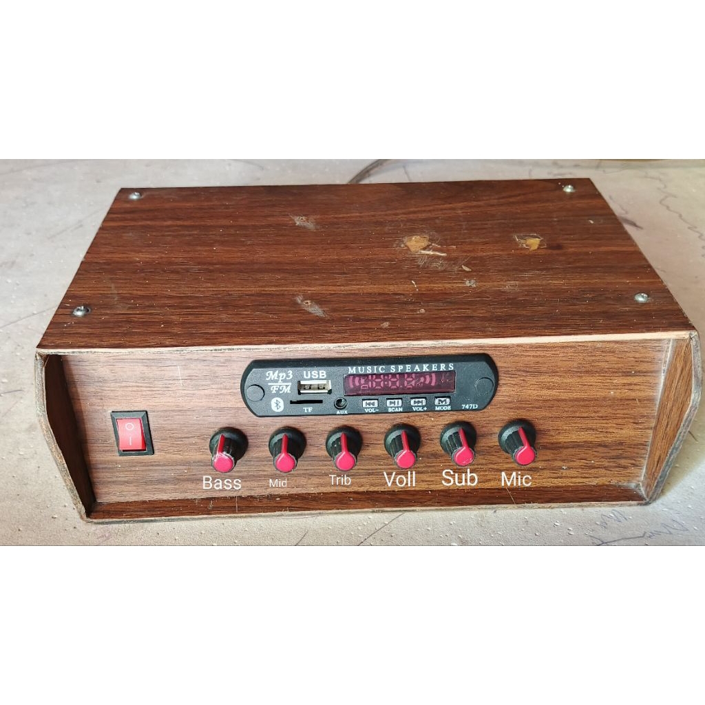 amplifier rakitan plus modul bluetooth radio fm