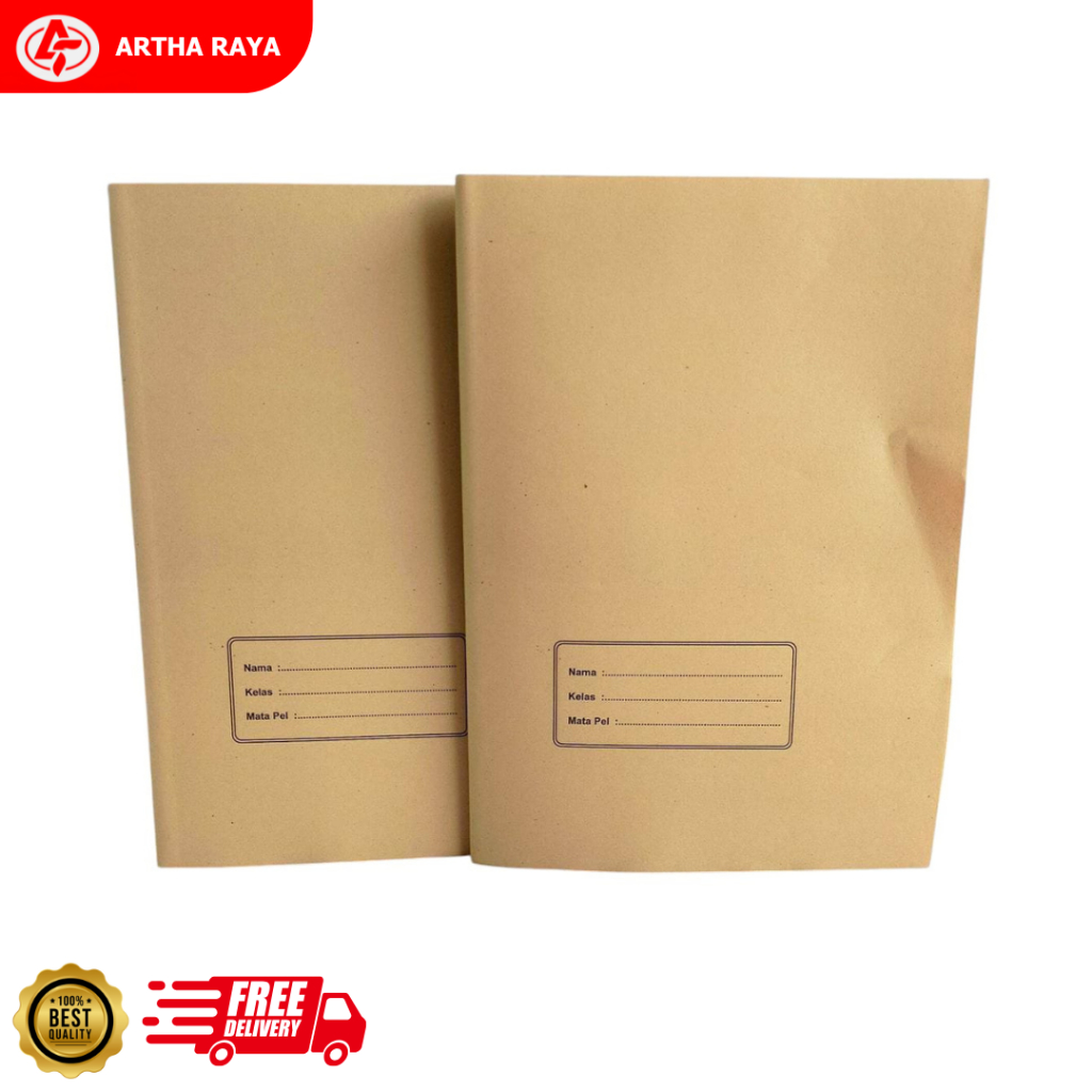 

Sampul Buku Tulis Coklat Polos Kwarto / 1 PCS