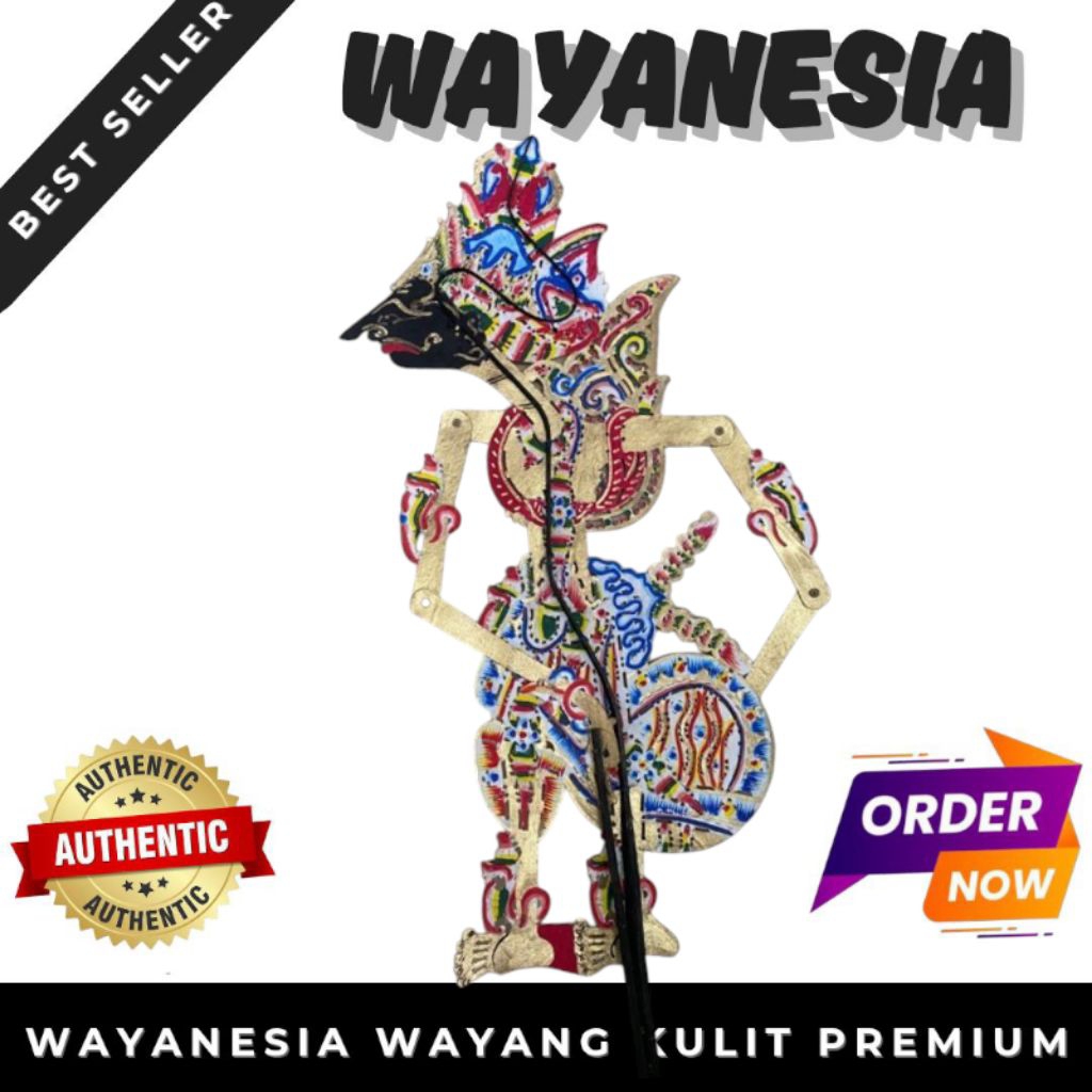 WAYANG KULIT ASLI KRESNA EMAS UKURAN STANDAR DALANG