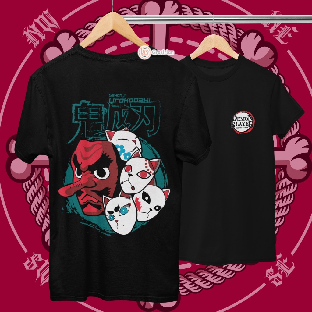 KAOS SAKON UROKODAKI ANIME DEMON SLAYER - KAOS BAJU DEMON SLAYER, KAOS SABLON DTF - GROSIRIAN