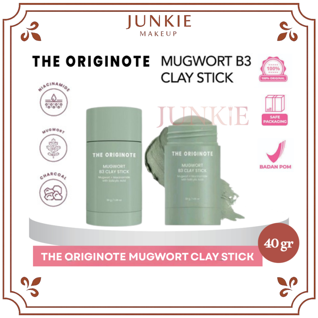 The Originote  Mugwort B3 Clay Stick Mask | Masker Mugwort | Masker Originote | 𝗝𝗨𝗡𝗞𝗜𝗘 𝗠𝗔𝗞𝗘𝗨𝗣