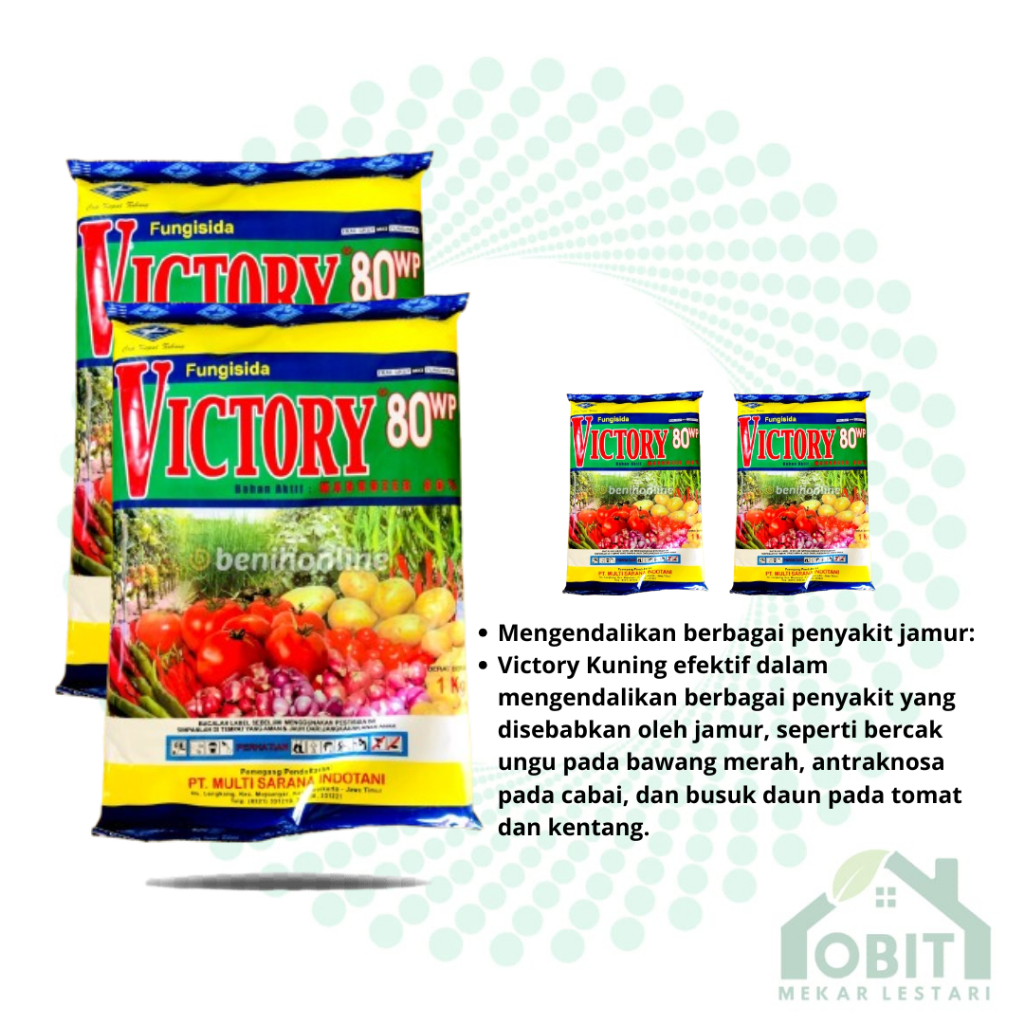 Victory 80WP Kuning 1 KG Fungisida Mankozeb 80% / Mankozeb 80% original pabrik