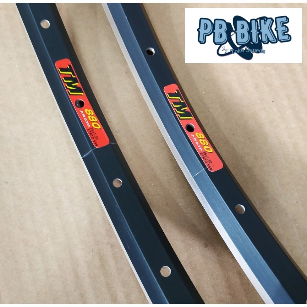 Velg RIMS Sepeda MTB Araya TM 880 CNC 26 inch Lubang Hole 36 Aloy Double wall