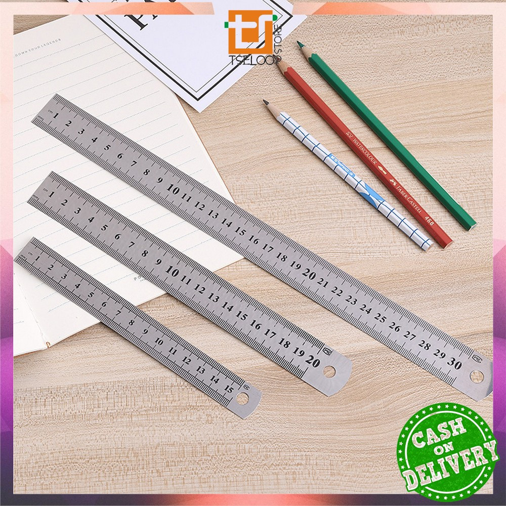 

EC OFM-A107 Penggaris Besi Stainless Steel Ruler 50CM / Penggaris Serbaguna Perlengkapan Sekolah / Mistar Besi Alat Ukur Multifungsi