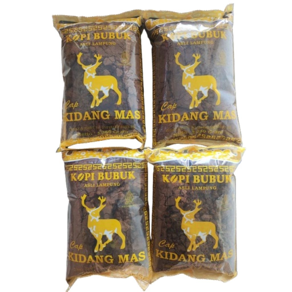 

1 Kg / (4 Bungkus) Kopi Kidang Mas Asli Lampung 250 gram