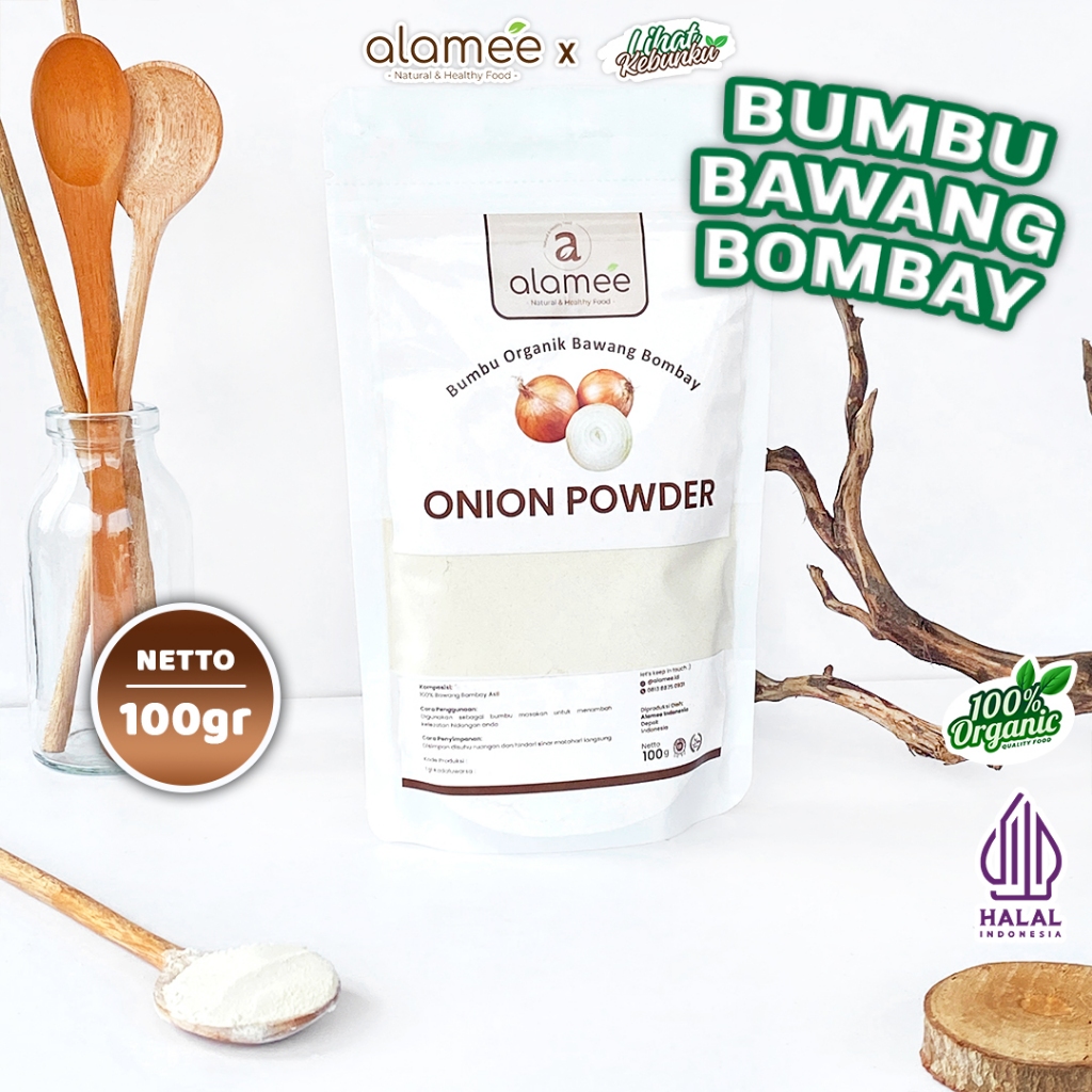 

ALAMEE Bawang Bombay Bubuk Onion Powder Ground Spice Bumbu Bombai Dapur Organik 100gr LIHAT KEBUNKU