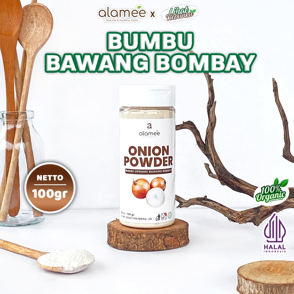 

ALAMEE Bawang Bombay Bubuk Onion Powder Ground Spice Bumbu Bombai Dapur Organik 100gr LIHAT KEBUNKU