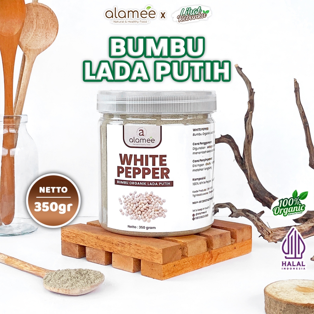 

ALAMEE Bubuk Lada Putih White Pepper Powder Merica Whitepepper Bumbu Dapur Instan Tanpa Campuran LIHAT KEBUNKU