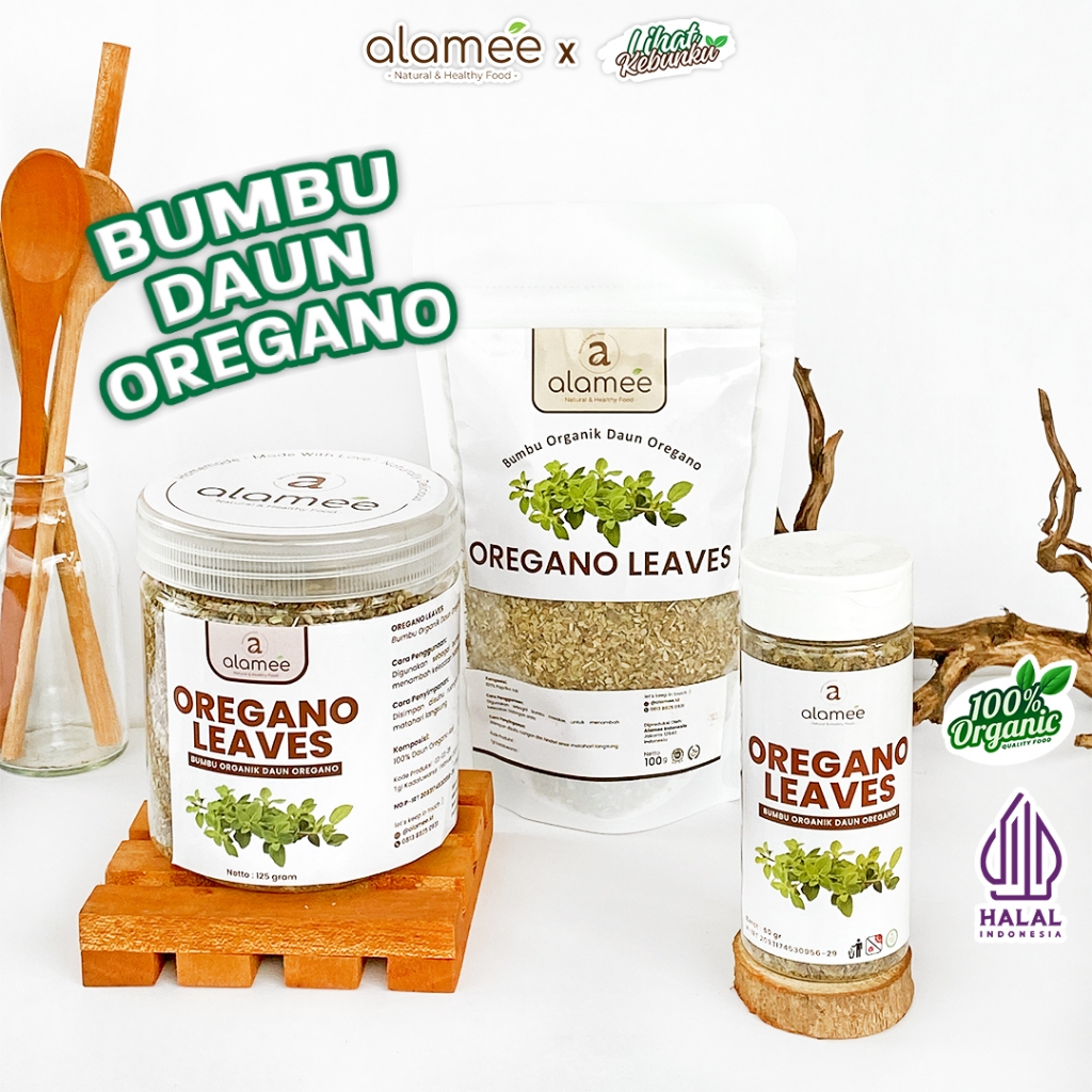 

ALAMEE Oregano Kering Dried Leaves Flakes Garnish Murni Asli Bumbu Dapur Organik LIHAT KEBUNKU