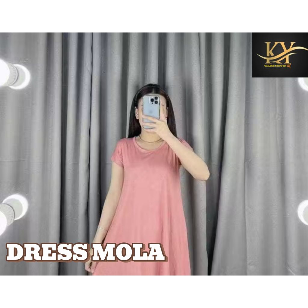 Dress Mola 957 || Swing Dress || Dress wanita BabyDoll || Dress Wanita Jumbo || Untuk pakaian wanita