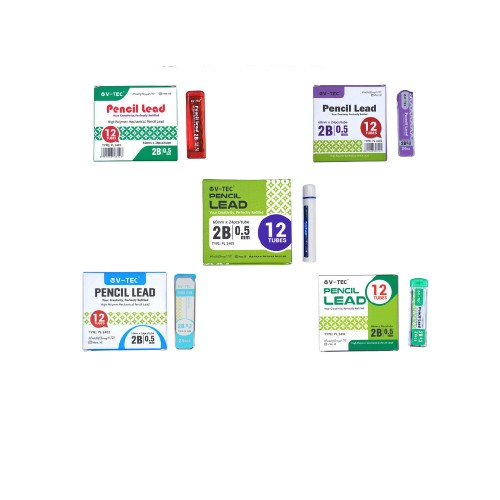 

V-TEC Pencil Lead 2B 0.5 /PCS Isi Pensil Mekanik