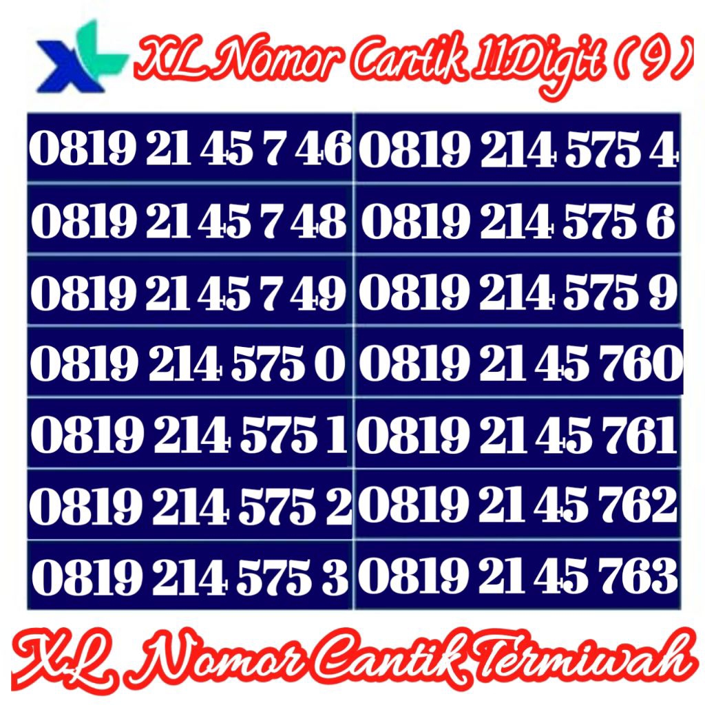 promo perdana XL nomor cantik 11angka(Cek Deskripsi)