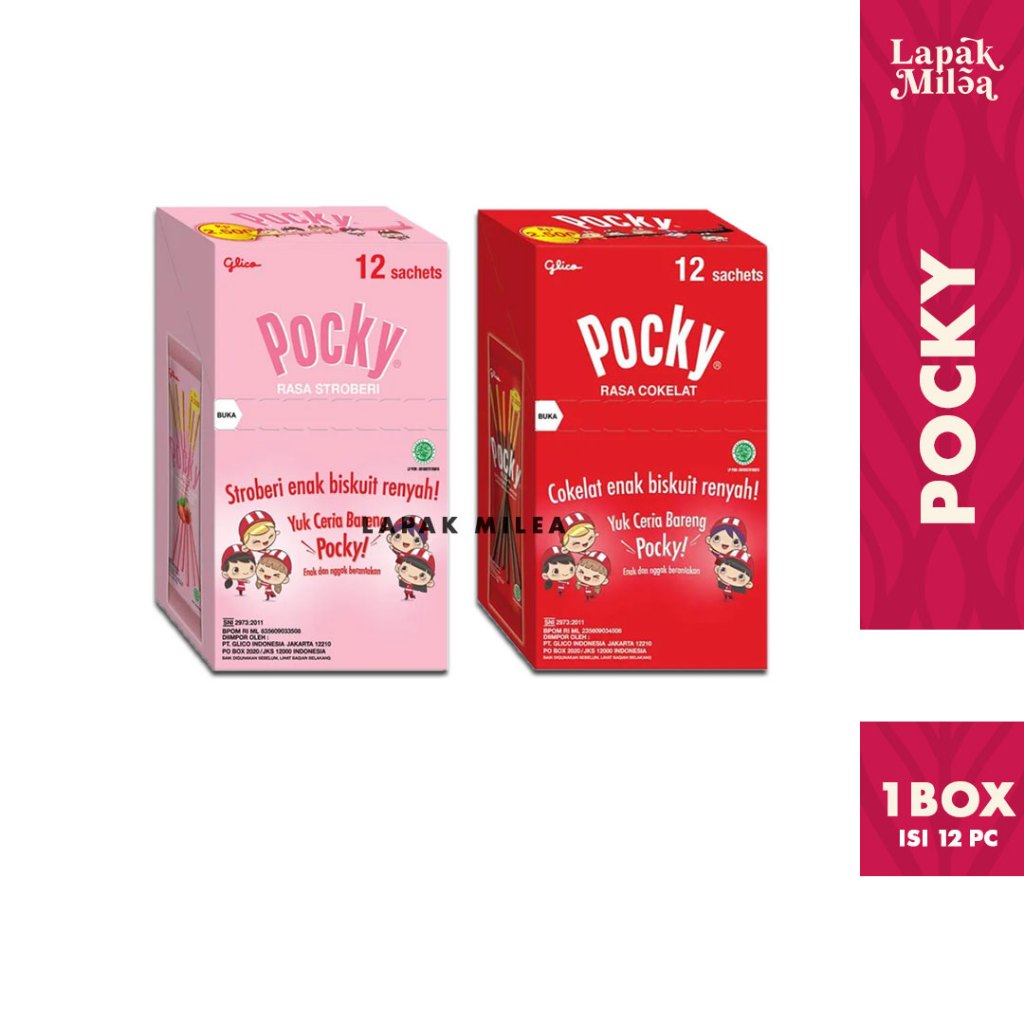 

Glico Pocky Regular - Biskuit Stik Salut Coklat 11gr isi 12 pc