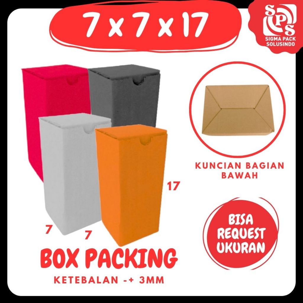 

Box 7x7x17 A0 / Kardus 7x7x17 A0 Packing Karton / Dus 7x7x17 A0 Kotak Botol Kemasan Zigma Shop