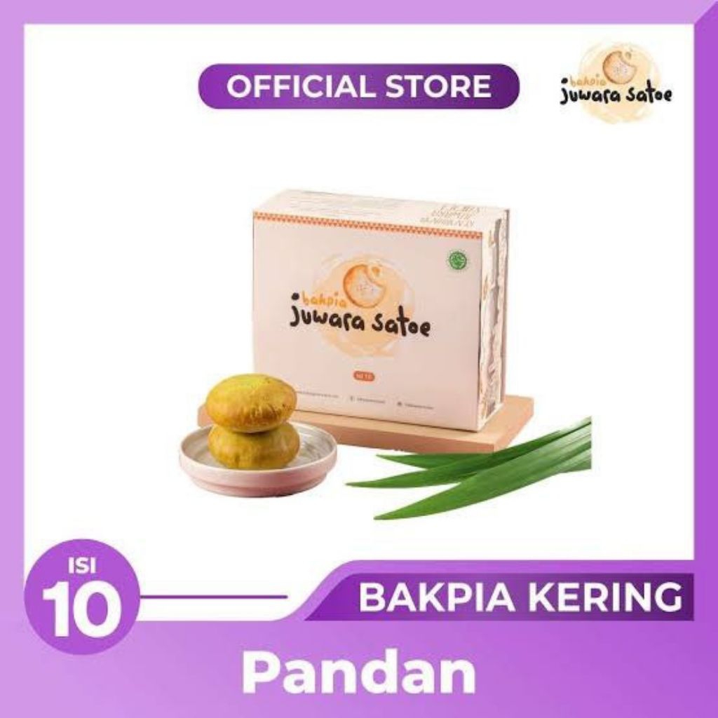 

Bakpia Kering Juwara Satoe Rasa Pandan isi 10
