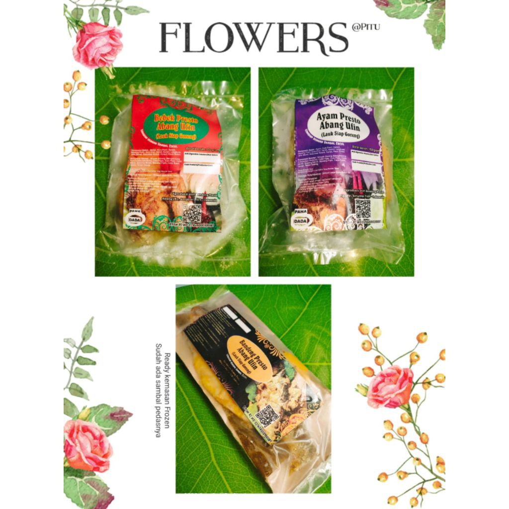 

LAUK SIAP SAJI TAHAN LAMA LAUK MAKAN PRESTO KEMASAN VAKUM AYAM BEBEK DAN BANDENG