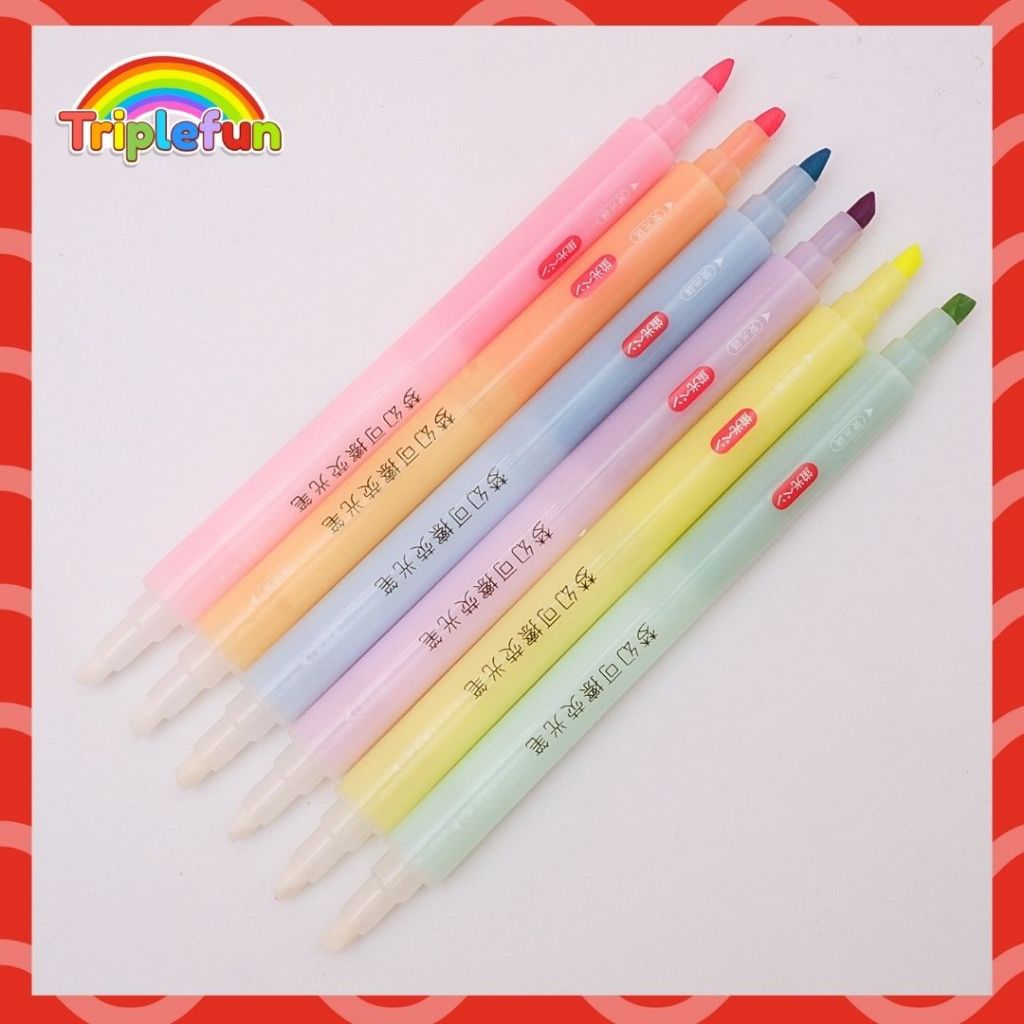 

Tian Hao HD24 Double Tip Erasable Highlighter Satu Set Bisa Dihapus Marker Textlighter Penanda Halaman Buku