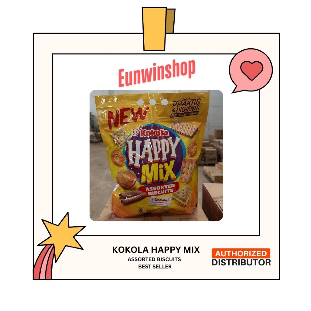 

KOKOLA HAPPY MIX - Biskuit Assorted - ASSORTED BISCUITS - ASSORTED MIX - PARTY PACK - Hampers / Gift / Party Size / Bingkisan