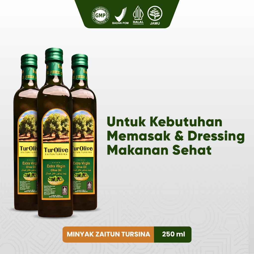 

Paket 3 Botol - Minyak Zaitun Turolive 250ml Virgin Olive Oil Tursina