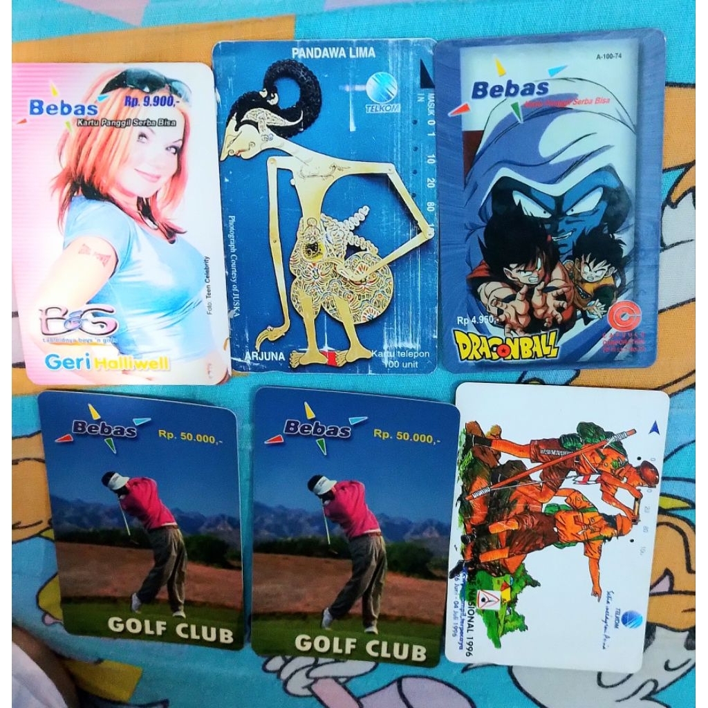 Kartu telepon bekas prabayar Telkom Bebas jadul th.2000, langka,buat kolektor