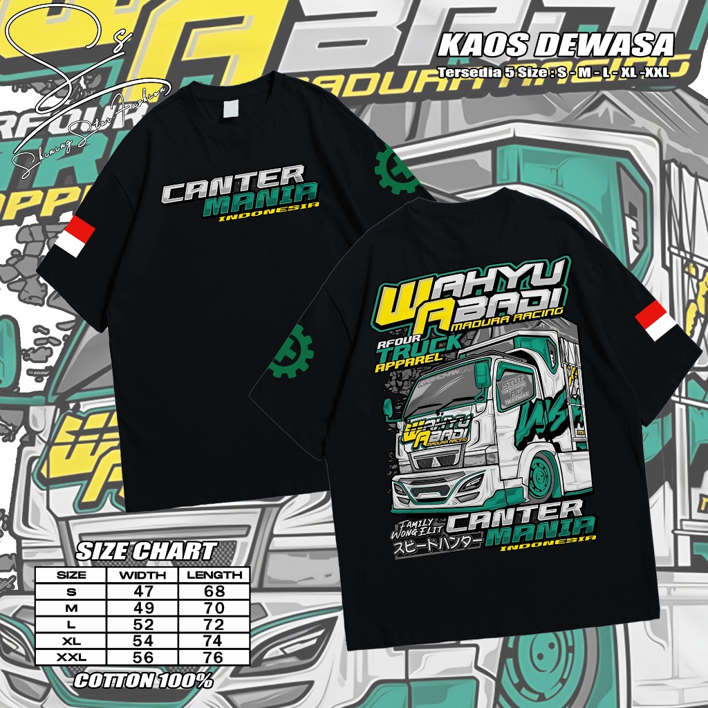 BAJU KAOS ATASAN TRUCK WAHYU ABADI - BAJU KAOS TRUK OLENG - KAOS TERLARIS - KAOS KEREN -KAOS TEBARU